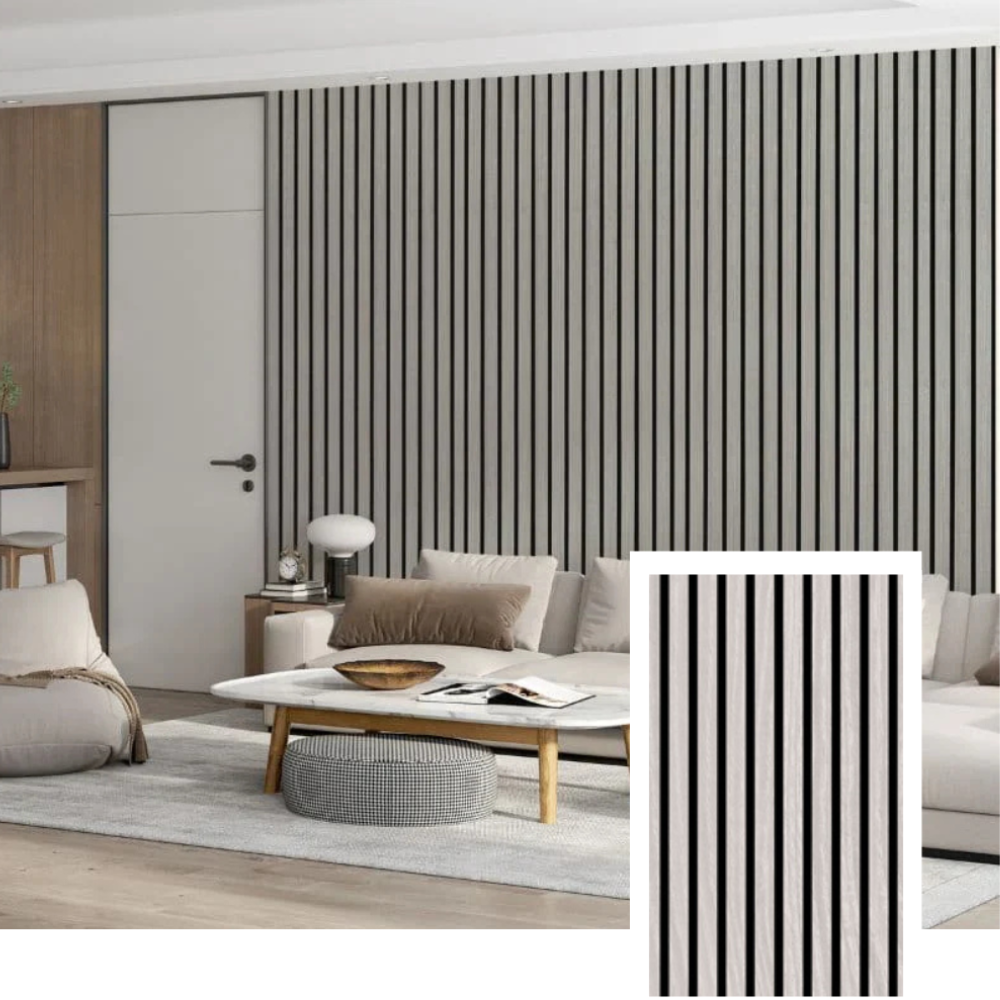 Pannello a doghe acustiche ZULIAN™ — Rovere affumicato (2,7 m × 1,10 m)
